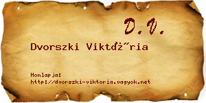Dvorszki Viktória névjegykártya