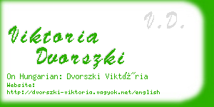 viktoria dvorszki business card